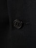 1960s Narrow Lapel 3 Button Black / Grey Stripe Tailored Suit 40L