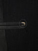 1960s Narrow Lapel 3 Button Black / Grey Stripe Tailored Suit 40L