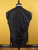 1960s Narrow Lapel 3 Button Black / Grey Stripe Tailored Suit 40L