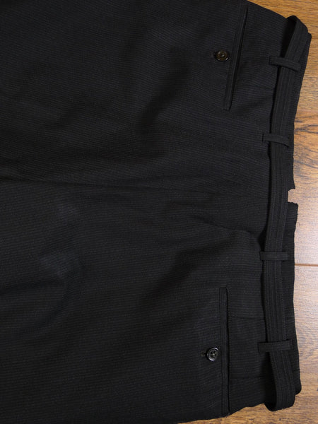 1960s Narrow Lapel 3 Button Black / Grey Stripe Tailored Suit 40L